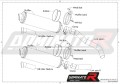 Z1000 Z 1000 EXHAUST Homologated Homologation Kawasaki Muffler Auspuff Sportauspuff Silencer Echappement Silencieux Scarico Scarichi Escape Wydech Tłumik ROUND 2007 - 2009 DOMINATOR 3