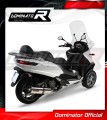 scarico silenziatore DOMINATOR ovale adatto alla moto Piaggio MP3 500 2008 - 2022 3