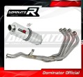 impianto di scarico completo con silenziatore DOMINATOR Full System ovale adatto alla moto Yamaha XJ 6N S F 2009 - 2016 2