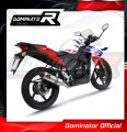 impianto di scarico completo con silenziatore DOMINATOR Full System HP3 adatto alla moto Honda CBR 125 R 2011 - 2018 3