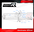 exhaust muffler DOMINATOR OV fits to Yamaha FZ1 FAZER 1000 2006  2015 5