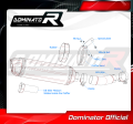 scarico silenziatore DOMINATOR omologato HP1 nero adatto alla moto FZ 8 N / FZ8 S FAZER 2010 - 2016