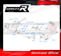 impianto di scarico completo con silenziatore DOMINATOR Full System HP5 adatto alla moto Yamaha MT 09 2021 - 2023 5