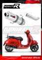 scarico silenziatore DOMINATOR ovale adatto alla moto Piaggio Vespa GTS 125 2007 - 2012