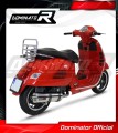 scarico silenziatore DOMINATOR ovale adatto alla moto Piaggio Vespa GTS 125 2007 - 2012 3
