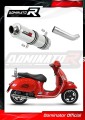 scarico silenziatore DOMINATOR rotondo adatto alla moto Piaggio Vespa GTS 125 2007 - 2012