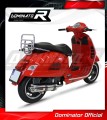 scarico silenziatore DOMINATOR rotondo adatto alla moto Piaggio Vespa GTS 125 2007 - 2012 3