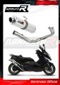 impianto di scarico completo con silenziatore DOMINATOR Full System rotondo adatto alla moto Yamaha T-MAX 500 2008 - 2011