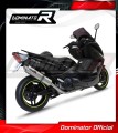 impianto di scarico completo con silenziatore DOMINATOR Full System rotondo adatto alla moto Yamaha T-MAX 500 2008 - 2011 3