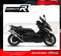 impianto di scarico completo con silenziatore DOMINATOR Full System rotondo adatto alla moto Yamaha T-MAX 500 2008 - 2011 4