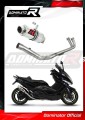 impianto di scarico completo con silenziatore DOMINATOR Full System GP1 adatto alla moto Yamaha T-MAX 500 2008 - 2011