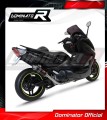 impianto di scarico completo con silenziatore DOMINATOR Full System GP1 nero adatto alla moto Yamaha T-MAX 500 2008 - 2011