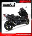 impianto di scarico completo con silenziatore DOMINATOR Full System HP1 nero adatto alla moto Yamaha T-MAX 500 2008 - 2011
