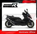 impianto di scarico completo con silenziatore DOMINATOR Full System HP1 nero adatto alla moto Yamaha T-MAX 500 2008 - 2011 2