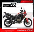 impianto di scarico completo con silenziatore DOMINATOR Full System P7 nero adatto alla moto Honda CRF 1000L Africa Twin 2016 - 2019 2
