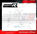 scarico silenziatore DOMINATOR omologato GP adatto alla moto Kawasaki Z 900 2020 - 2024 6