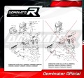 exhaust muffler DOMINATOR HP8 BLACK fits to Kawasaki Z800 2013  2016 5