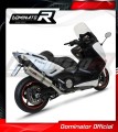 impianto di scarico completo con silenziatore DOMINATOR Full System rotondo adatto alla moto Yamaha XP 530 T-MAX 2012 - 2016 3