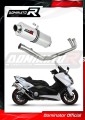 impianto di scarico completo con silenziatore DOMINATOR Full System ovale adatto alla moto Yamaha XP 530 T-MAX 2012 - 2016