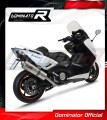 impianto di scarico completo con silenziatore DOMINATOR Full System ovale adatto alla moto Yamaha XP 530 T-MAX 2012 - 2016 3