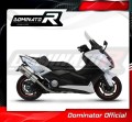 impianto di scarico completo con silenziatore DOMINATOR Full System ovale adatto alla moto Yamaha XP 530 T-MAX 2012 - 2016 4