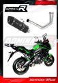 impianto di scarico completo con silenziatore DOMINATOR Full System HP1 nero adatto alla moto Kawasaki VERSYS 650 2015 - 2020
