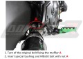 impianto di scarico completo con silenziatore DOMINATOR Full System HP1 nero adatto alla moto Kawasaki VERSYS 650 2015 - 2020 3