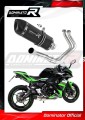 impianto di scarico completo con silenziatore DOMINATOR Full System HP1 nero adatto alla moto Kawasaki NINJA 650 2017 - 2022