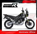 Aprilia Tuareg 660 2021 - 2022 EXHAUST Collector Manifold Full System Muffler Auspuff Sportauspuff Silencer Echappement Silencieux Scarico Scarichi Escape Wydech Tłumik HP7 BLACK Dominator Exhaust System 3