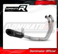 impianto di scarico completo con silenziatore DOMINATOR Full System HP8 nero adatto alla moto Aprilia Tuono 660 2021 - 2024