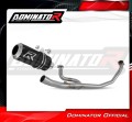 impianto di scarico completo con silenziatore DOMINATOR Full System GP nero adatto alla moto Honda VTR 250 2009 - 2015 2