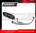 impianto di scarico completo con silenziatore DOMINATOR Full System HP3 nero adatto alla moto Honda VTR 250 2009 - 2015 2