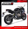 impianto di scarico completo con silenziatore DOMINATOR Full System GP adatto alla moto Honda CBR 650 R 2019 - 2023