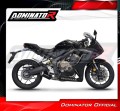 impianto di scarico completo con silenziatore DOMINATOR Full System GP nero adatto alla moto Honda CBR 650 R 2019 - 2023 2