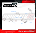 kompletny układ wydechowy z tłumikiem DOMINATOR Full System HP3 pasujący do motocykla Yamaha XSR 900 2022 - 2023 2