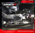 complete exhaust system with muffler DOMINATOR Full System GP BLACK fits to Honda CB 650 R 2019  2023 4