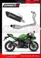 impianto di scarico completo con silenziatore DOMINATOR Full System HP8 nero adatto alla moto Kawasaki NINJA 400 2018 - 2022