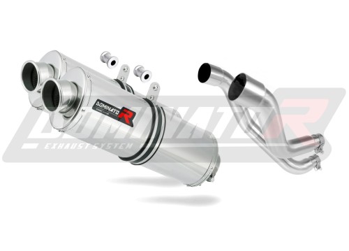 scarico silenziatore DOMINATOR ovale adatto alla moto Aprilia Pegaso 650 Strada 2005 - 2006 3
