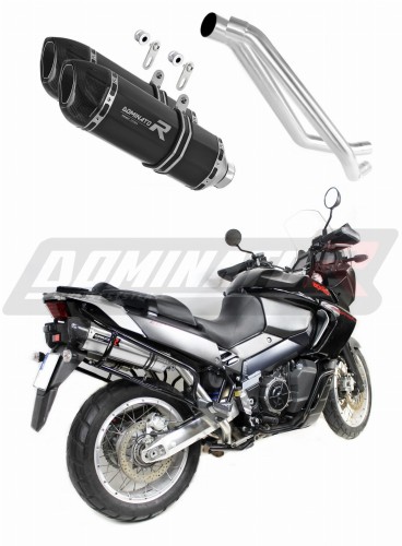 Aprilia ETV 1000 Caponord 2005 - 2007 EXHAUST Collector Manifold Full System Muffler Auspuff Sportauspuff Silencer Echappement Silencieux Scarico Scarichi Escape Wydech Tłumik HP1 BLACK Dominator Exhaust System x