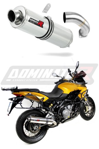 exhaust muffler DOMINATOR ROUND fits to Aprilia ETV 1200 Caponord 2013  2016 5