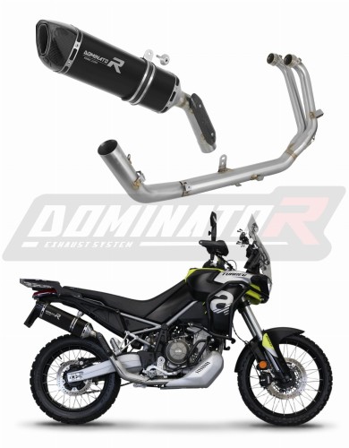 complete exhaust system with muffler DOMINATOR Full System HP6 BLACK fits to Aprilia Tuareg 660 2021  2023 7