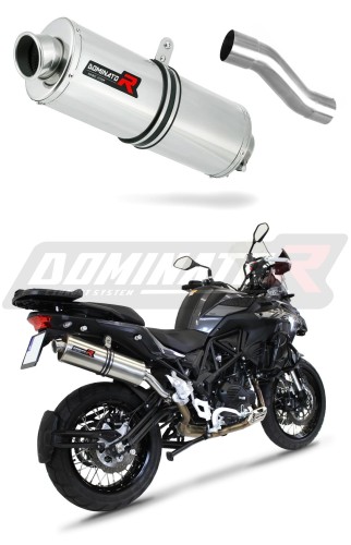 scarico silenziatore DOMINATOR ovale adatto alla moto Benelli TRK 502 X 2018 - 2021 6