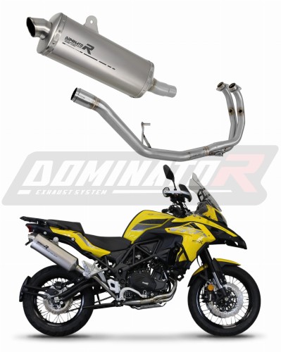 impianto di scarico completo con silenziatore DOMINATOR Full System titanio P7 adatto alla moto Benelli TRK 502 X 2018 - 2021 5
