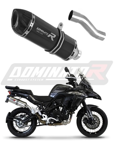 Benelli TRK 502 X 2018 - 2021 EXHAUST Muffler Auspuff Sportauspuff Silencer Echappement Silencieux Scarico Scarichi Escape Wydech Tłumik HP1 BLACK Dominator Exhaust System x
