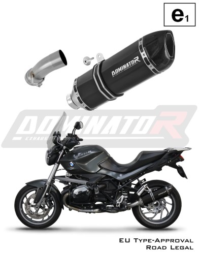 exhaust muffler DOMINATOR homologated road legal HP1 BLACK fits to BMW R1200R 2010  2014 6