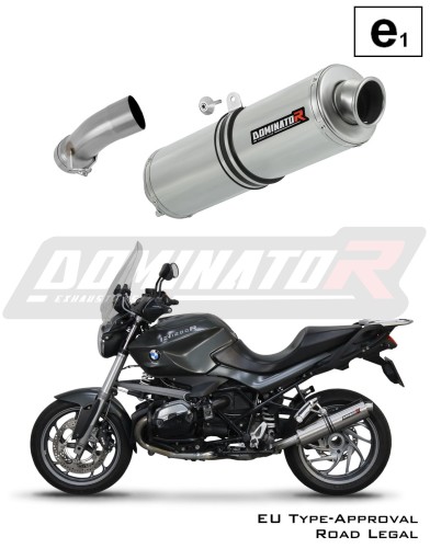 scarico silenziatore DOMINATOR omologato rotondo adatto alla moto BMW R1200R 2010 - 2014 6