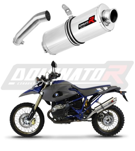 scarico silenziatore DOMINATOR ovale adatto alla moto BMW HP2 Enduro 2004 - 2007 6
