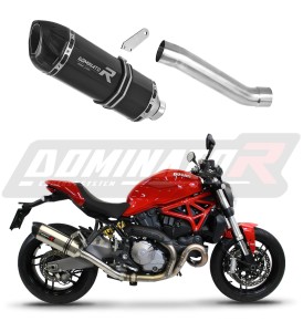 Ducati MONSTER 821 2018 - 2021 Terminale di Scarico Marmitta Silenziatore HP1 NERO + dB killer medium