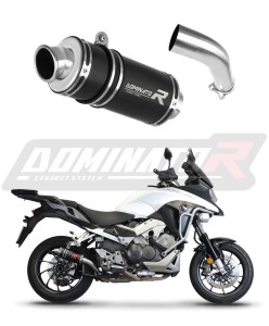 Honda VFR 800 X Crossrunner 2015 - 2021 Terminale di Scarico Marmitta Silenziatore GP1 NERO + dB killer medium