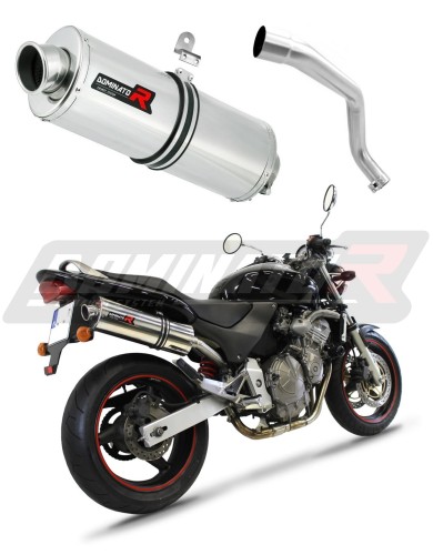 scarico silenziatore DOMINATOR ovale adatto alla moto Honda CB 600F HORNET 1998 - 2002 6